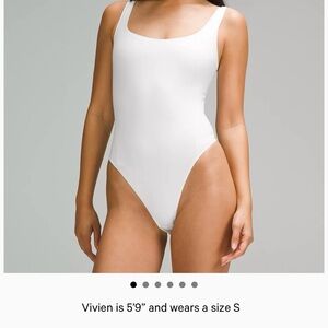 Lululemon Ultra Soft NULU Wundermost White Bodysuit